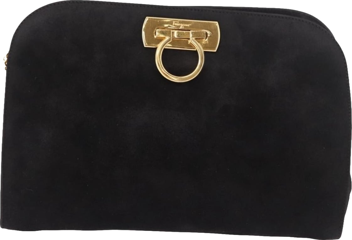 Salvatore Ferragamo Chain Gancini Jacquard with Studded Leather Medium