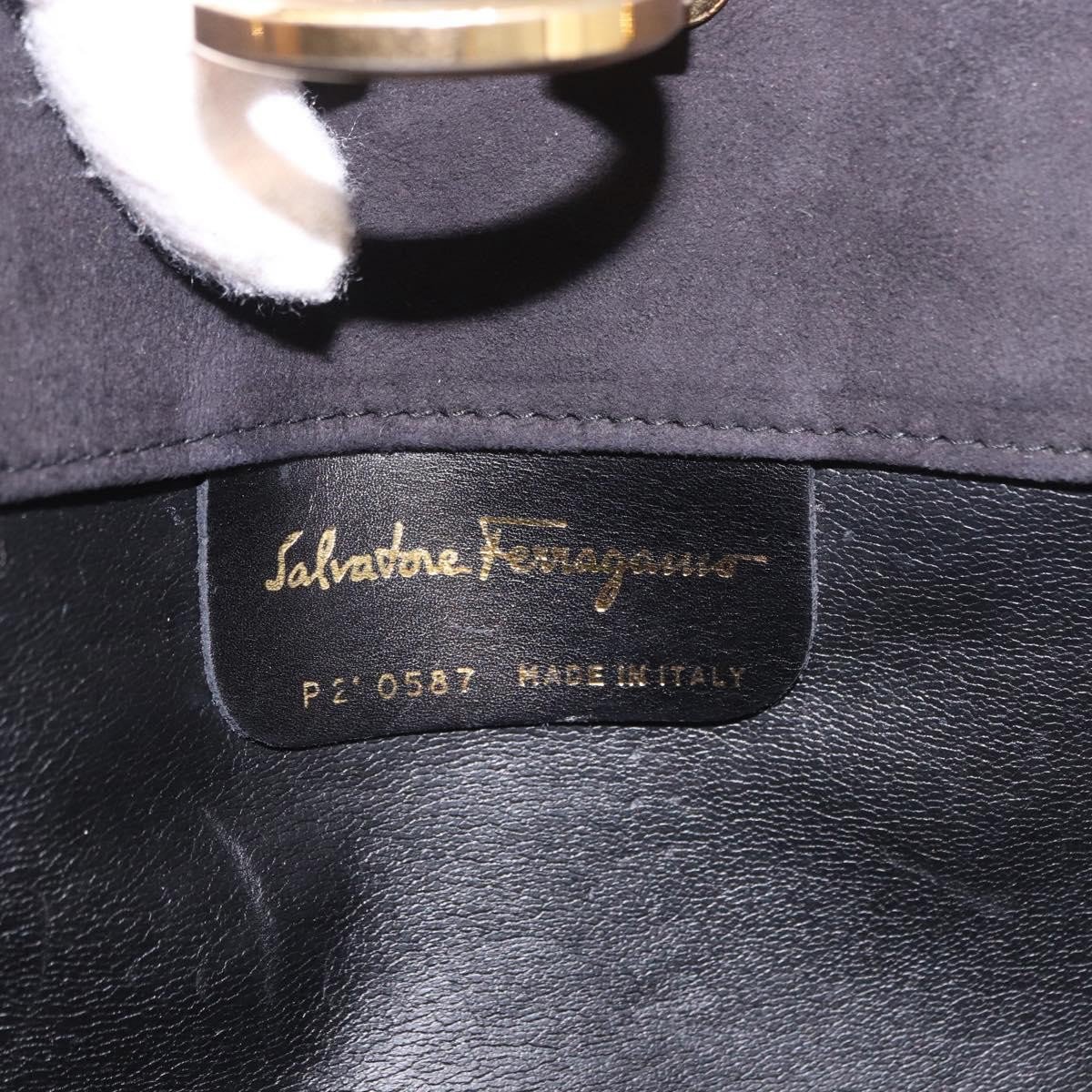 Salvatore Ferragamo Chain Gancini Jacquard with Studded Leather Medium