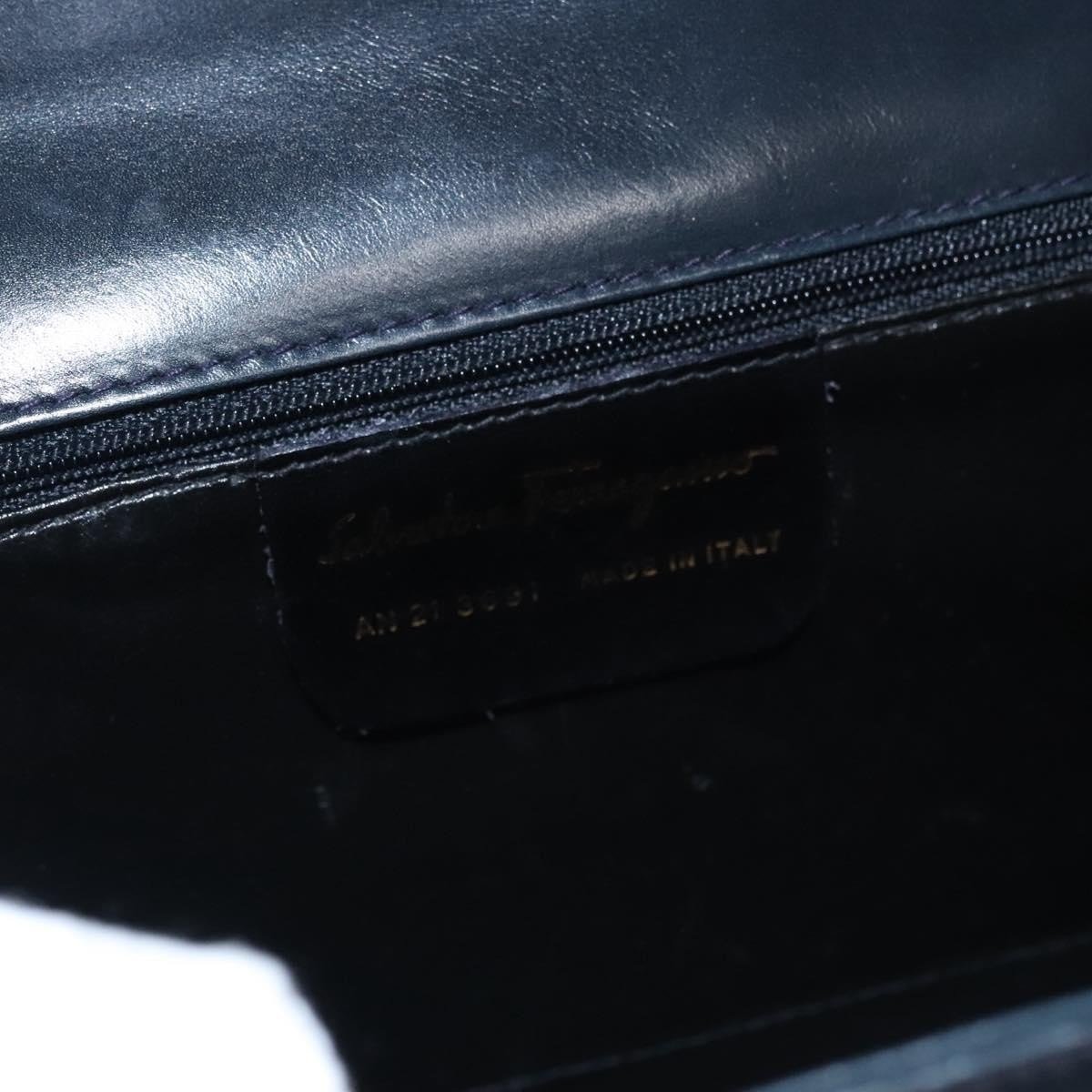 Salvatore Ferragamo Gancini Flap Woven Leather Small