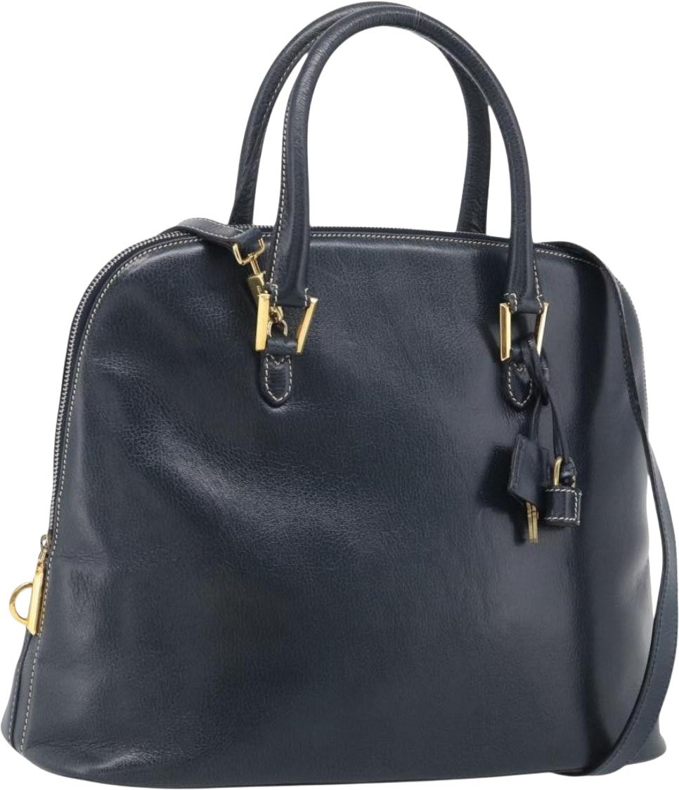 Salvatore Ferragamo Top Handle Leather Micro