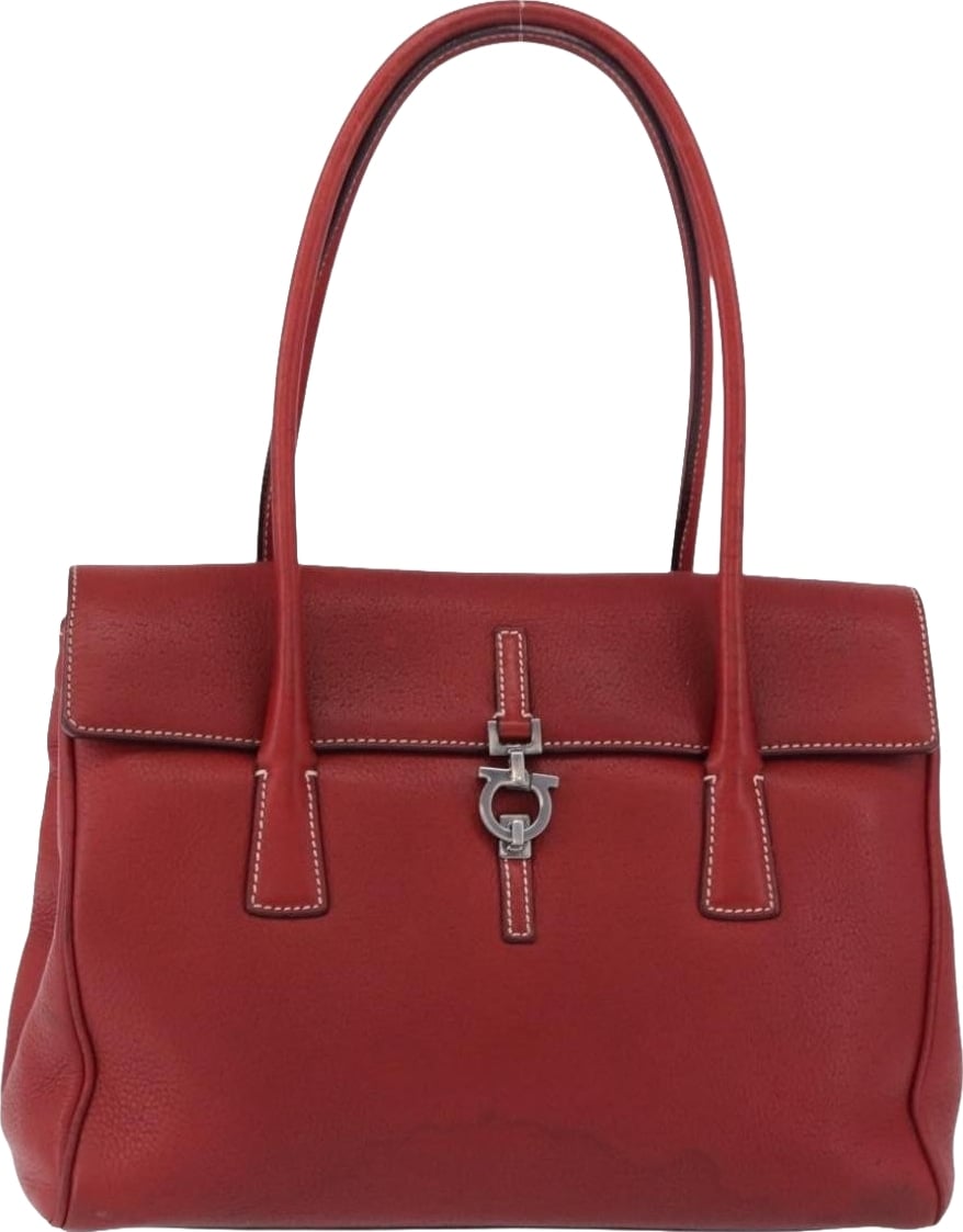Salvatore Ferragamo Gancini Top Handle Leather Mini