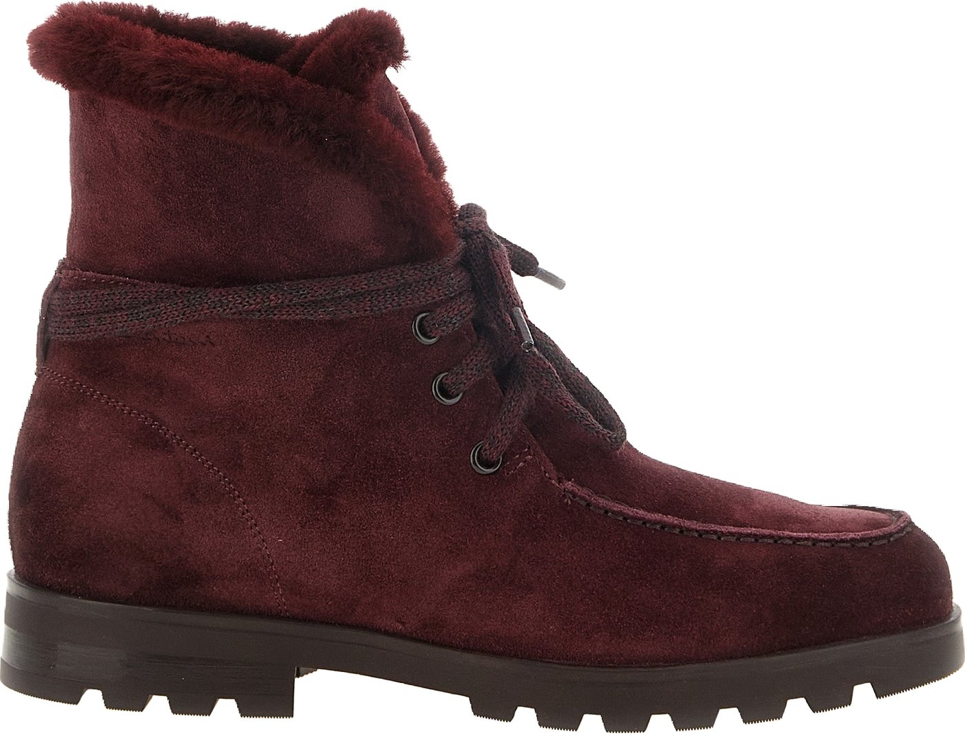 Santoni Bordeaux Calfskin Ankle Boots