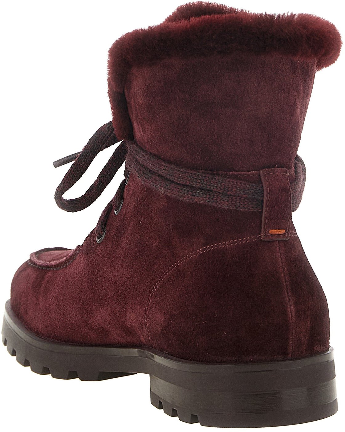 Santoni Bordeaux Calfskin Ankle Boots