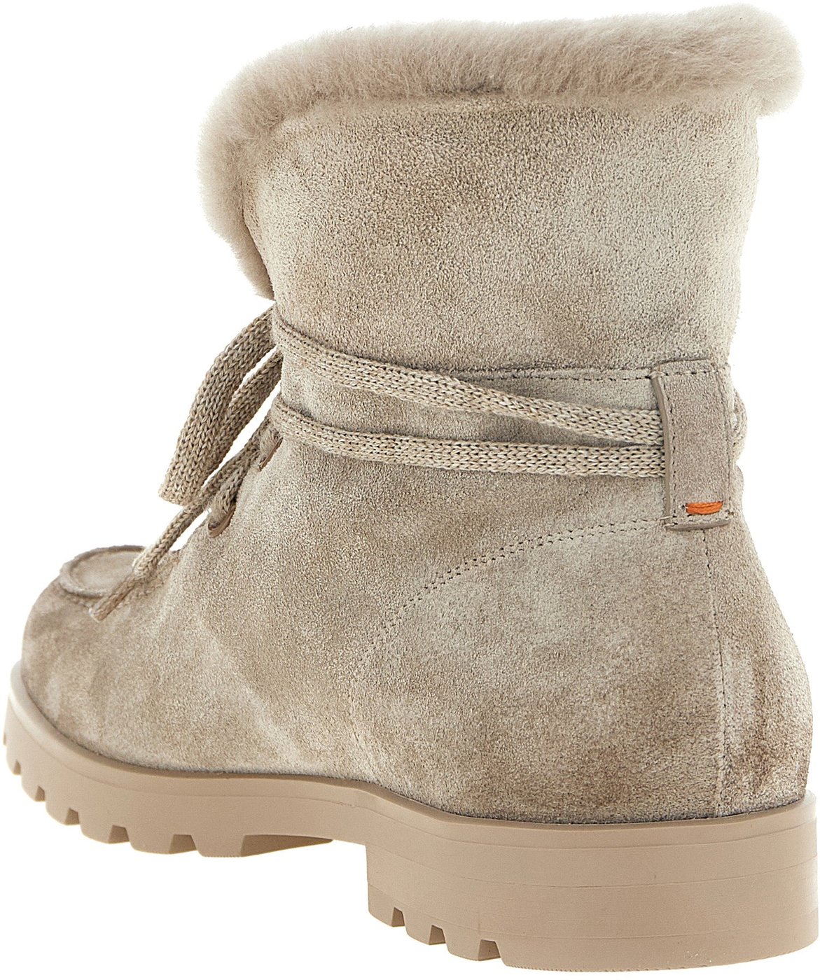 Santoni Beige Calfskin Ankle Boots