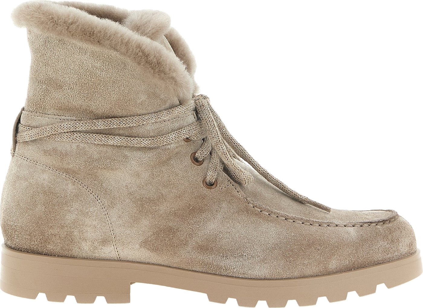 Santoni Beige Calfskin Ankle Boots
