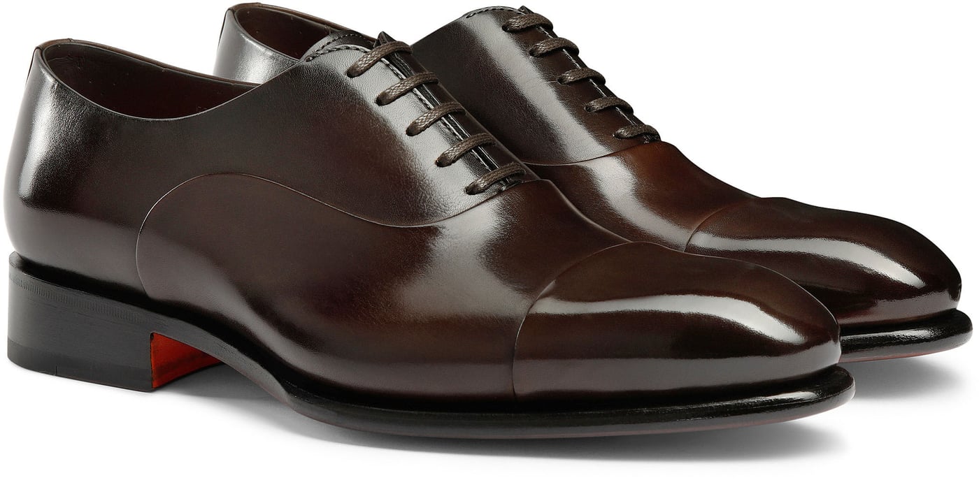Men's polished leather Oxford shoe