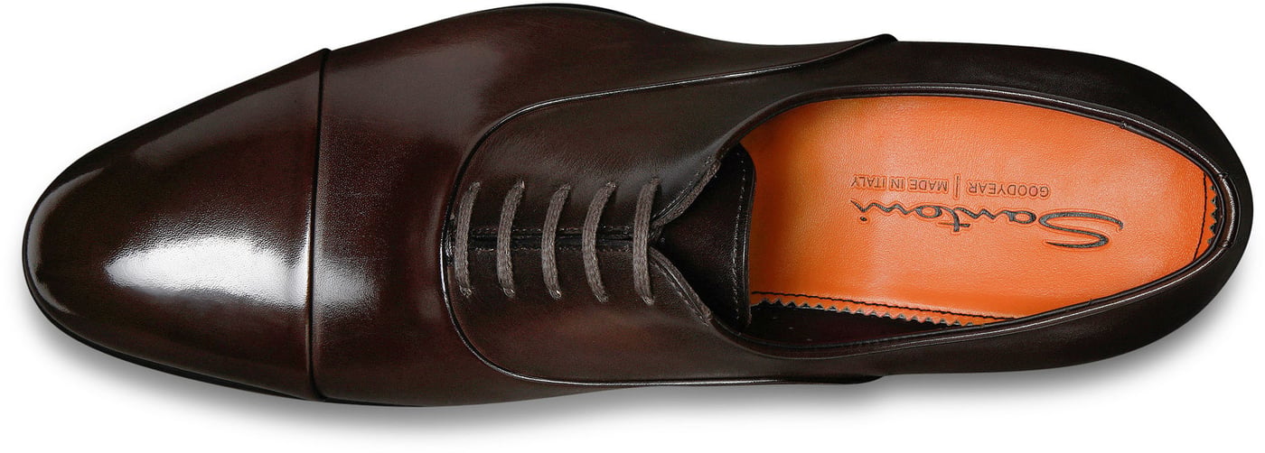 Men's polished leather Oxford shoe