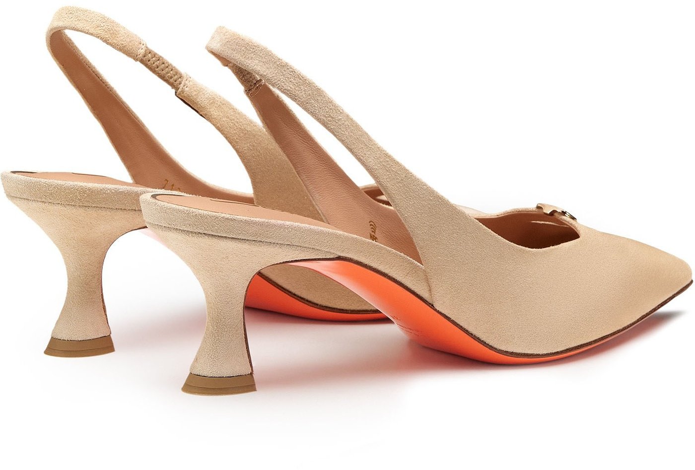 Women's suede midheel slingback