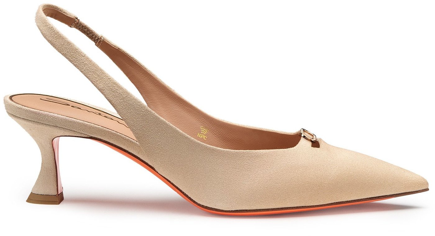 Women's suede midheel slingback