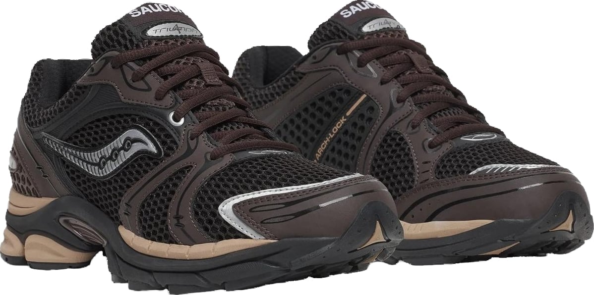 Dames Hardloopsneaker met premium demping Bruin