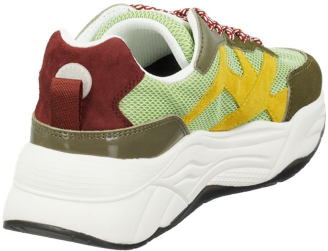 Scotch & Soda Green Goatskin Chunky Sneakers