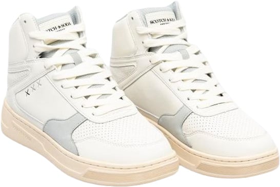 Scotch & Soda White And High Top Sneakers