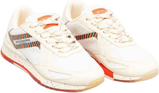 Scotch & Soda White Leather Athletic Sneakers