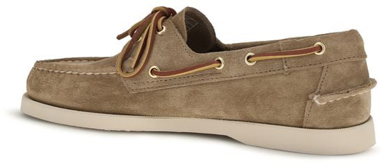 Sebago Beige Calf Leather Bos Taurus Slip-On Loafers