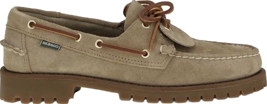Sebago Beige Suede Leather Slip-On Loafers