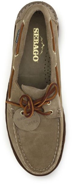 Sebago Beige Suede Leather Slip-On Loafers