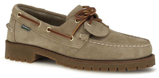 Sebago Beige Suede Leather Slip-On Loafers