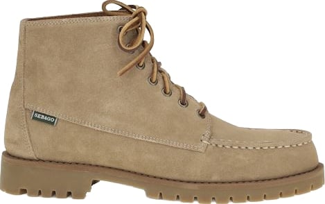 Sebago Beige Calf Leather Bos Taurus Lace-Up Boots