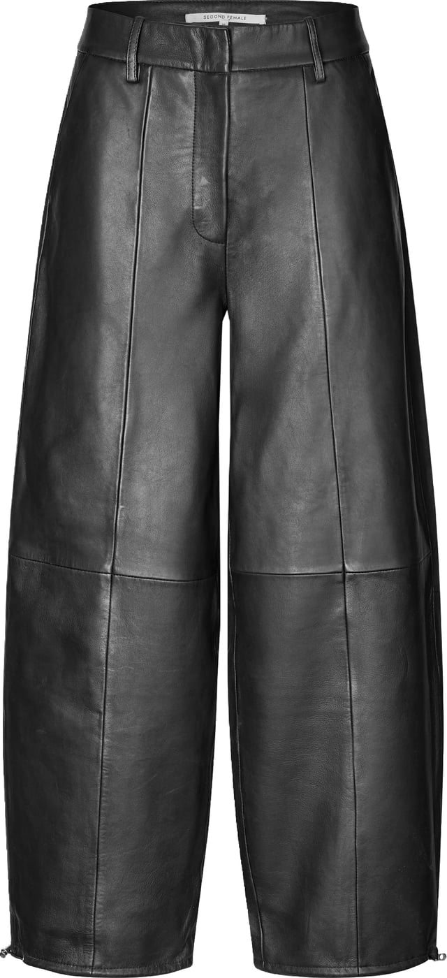 Second Female - 61308 - Aluka Leather Trousers - 8001 Black
