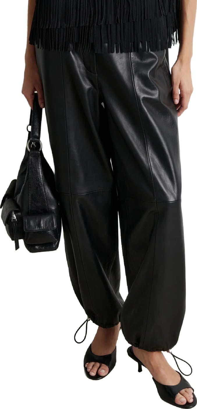 Second Female - 61308 - Aluka Leather Trousers - 8001 Black