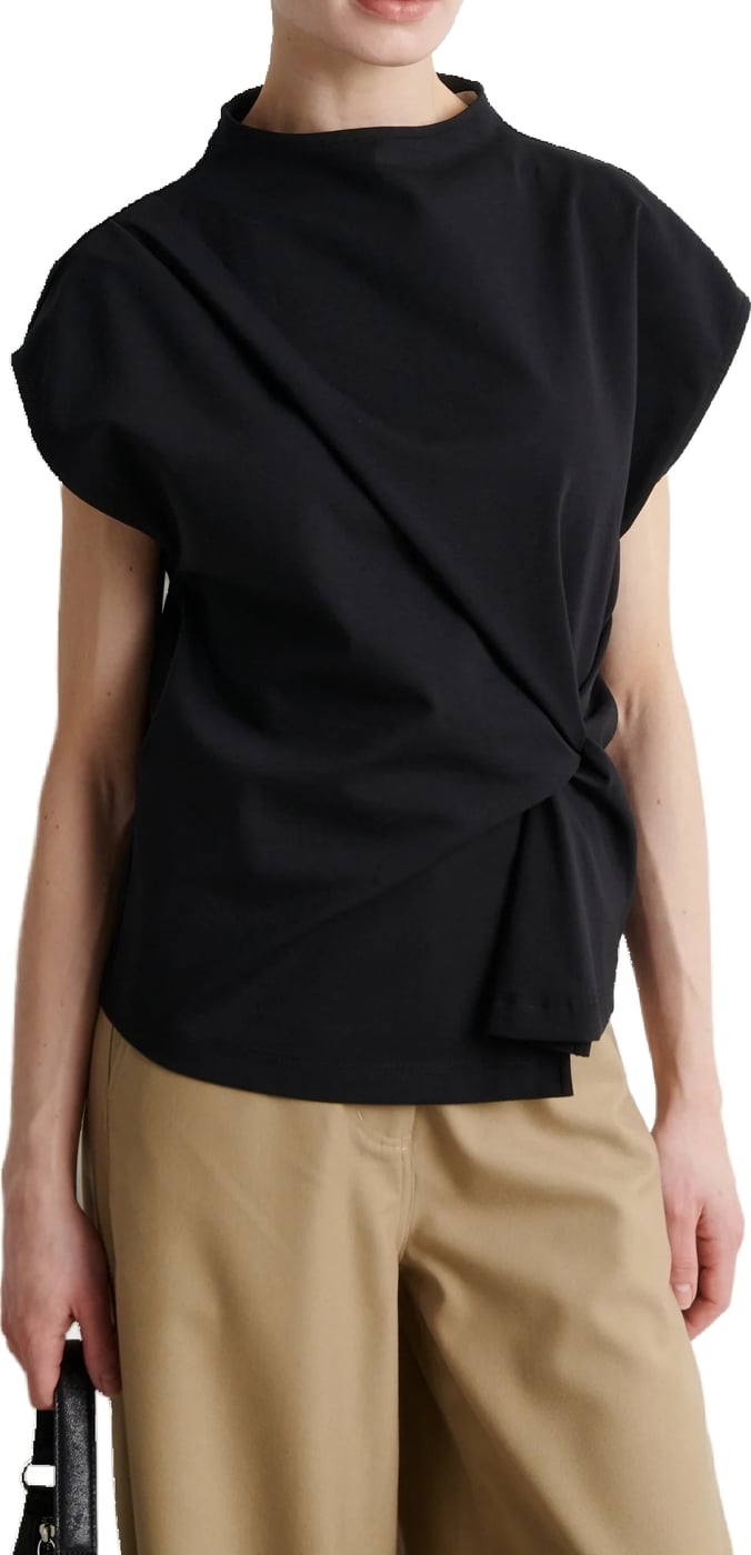 Second Female - 61258 - Arkai Drape Top - 8001 Black