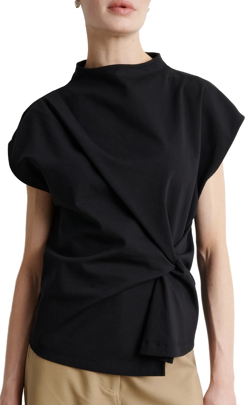 Second Female - 61258 - Arkai Drape Top - 8001 Black