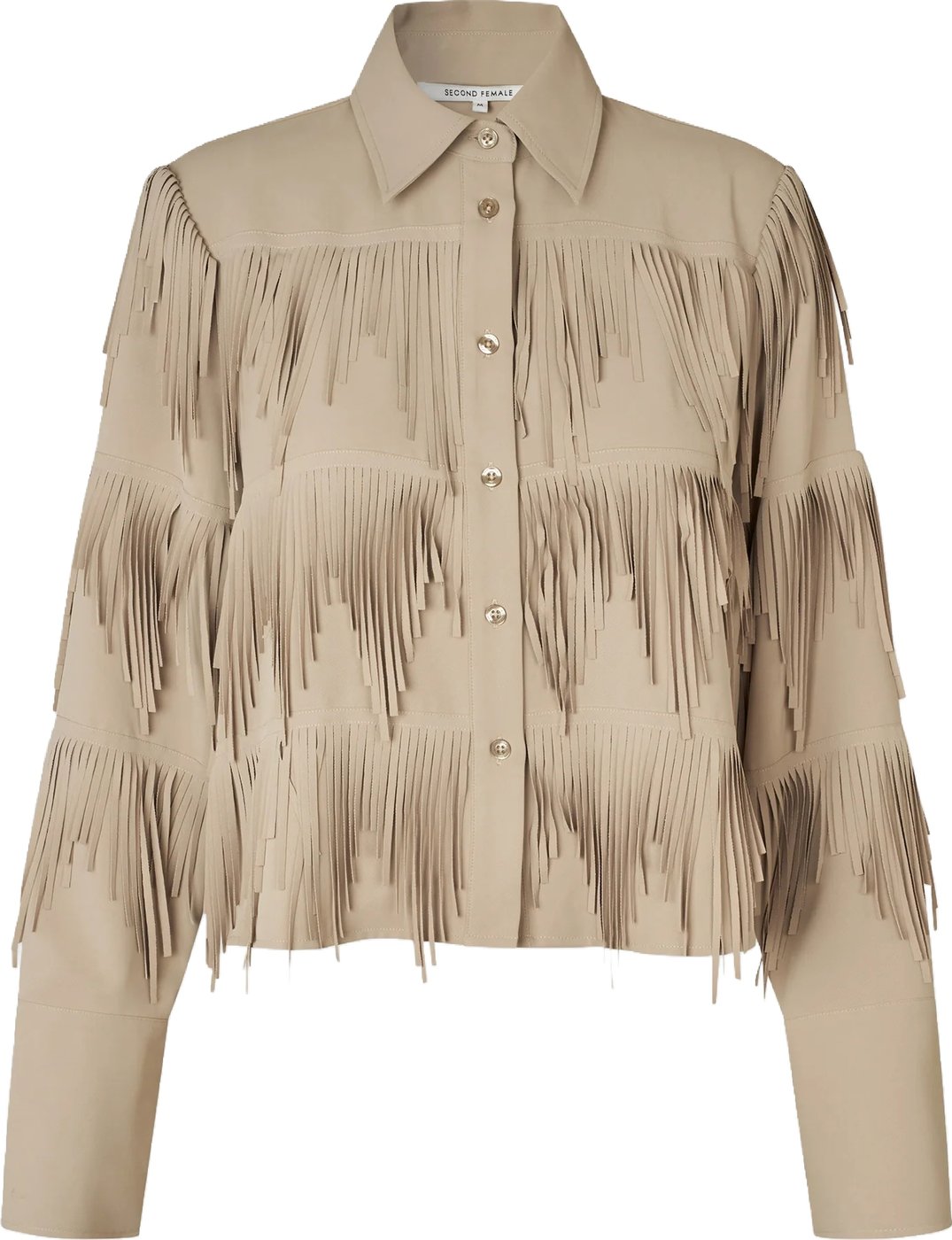 Second Female - 60230 - Dancing Cropped Shirt - 6004 Chinchilla