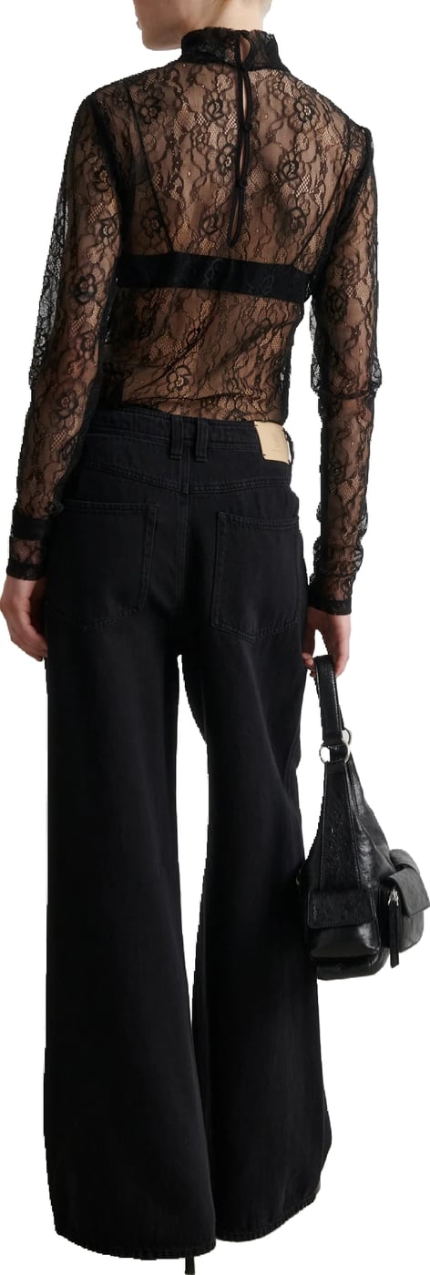 Second Female - 61313 - Luria LS Lace Tee - 8001 Black