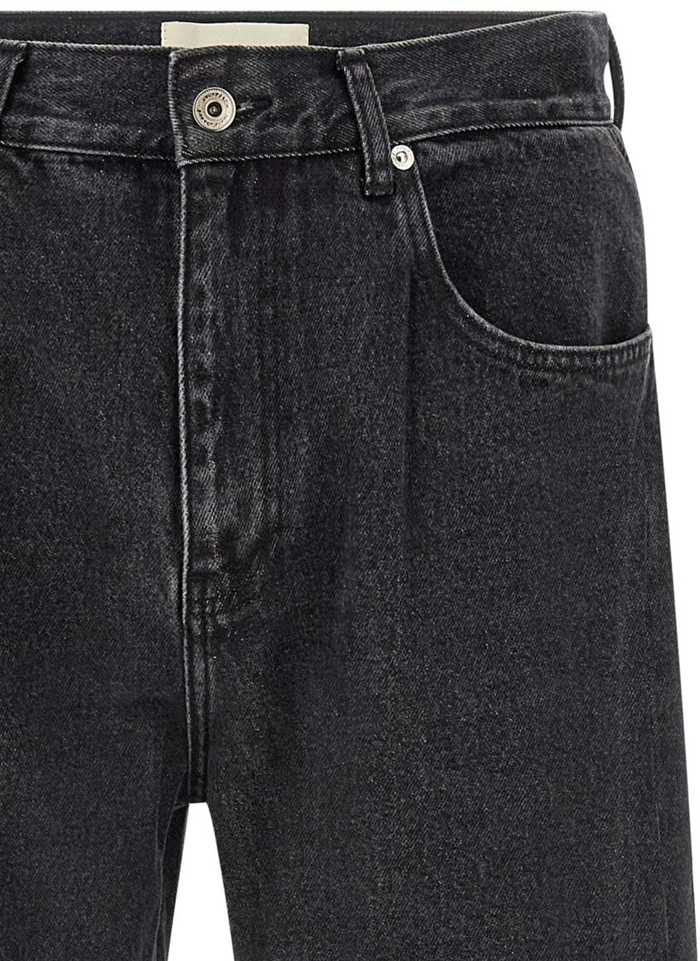 SECOND/LAYER Black Cotton Straight-Leg Jeans