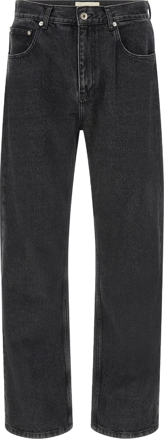 SECOND/LAYER Black Cotton Straight-Leg Jeans