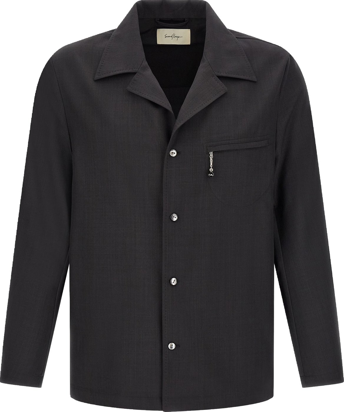 SECOND/LAYER Gray Polyester Blouse