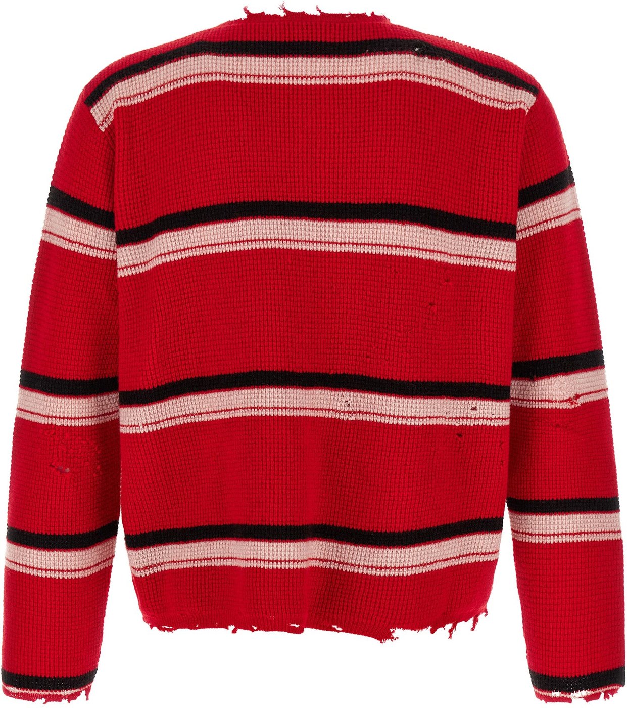 SECOND/LAYER Red Wool Cardigan