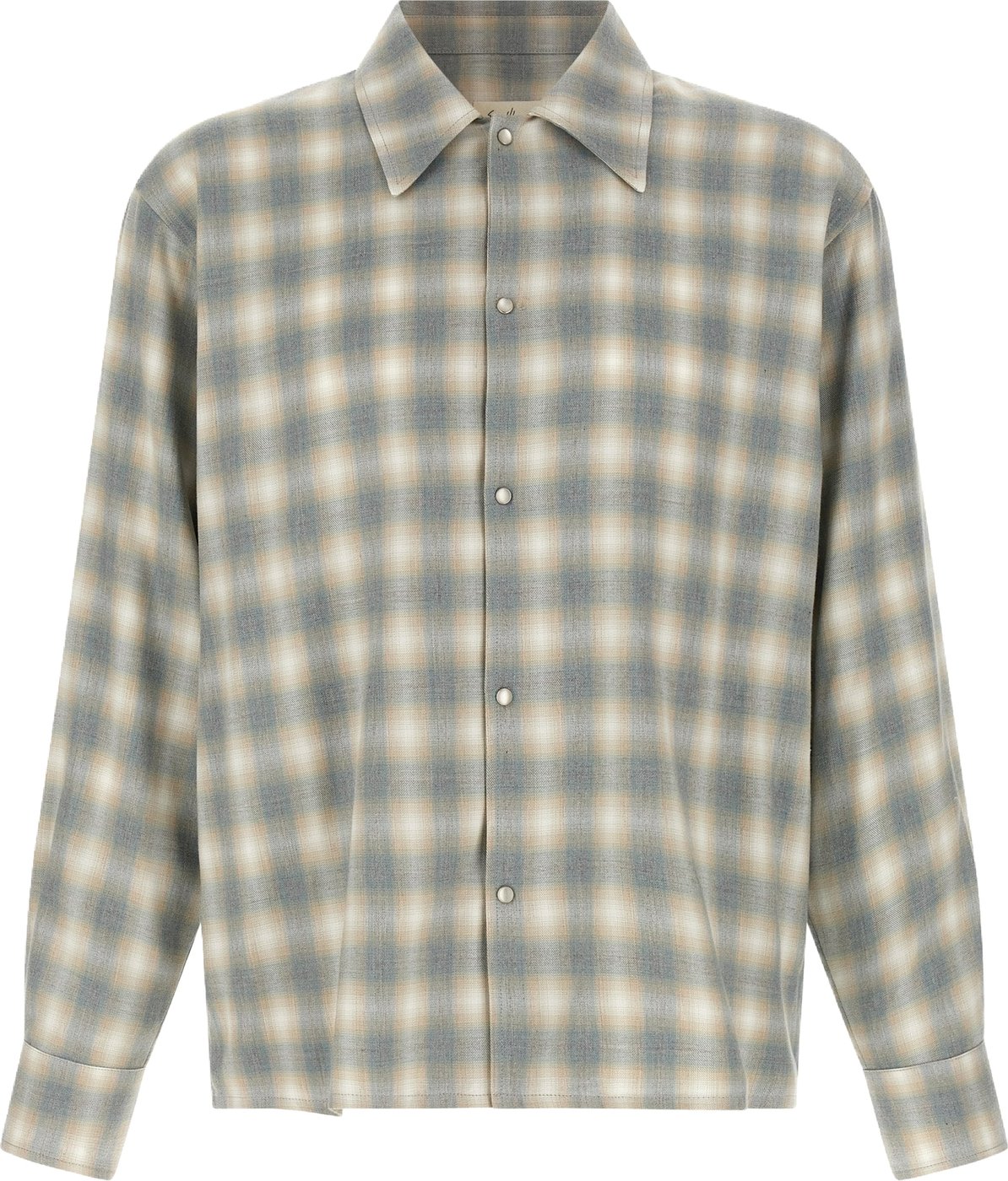SECOND/LAYER Gray Cotton Blouse