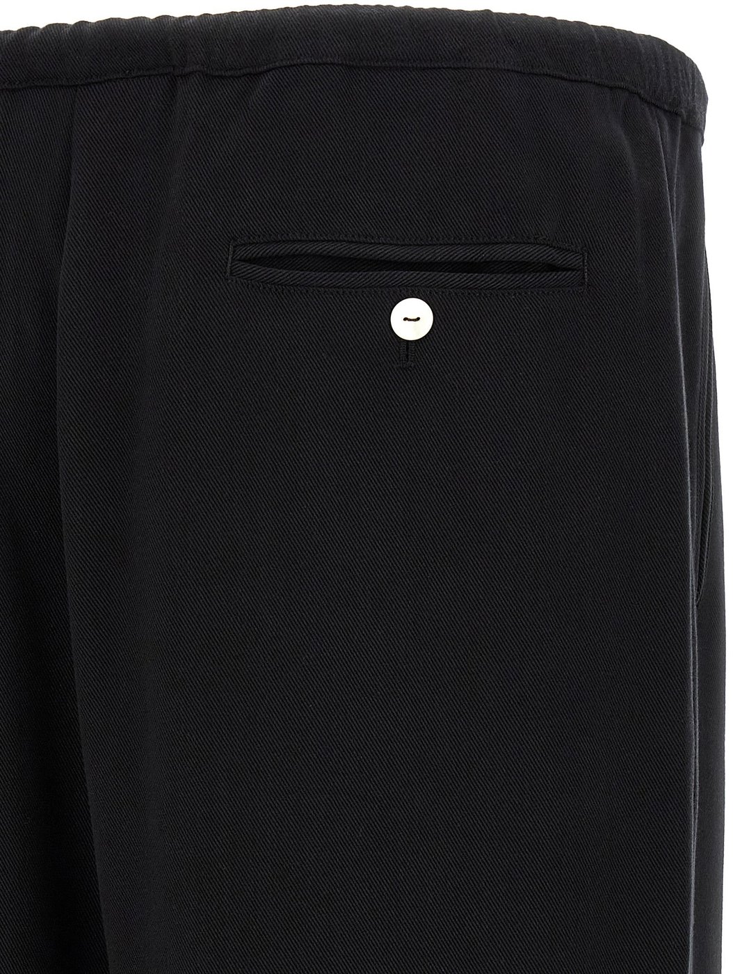 SECOND/LAYER Black Cotton-Like Casual Pants