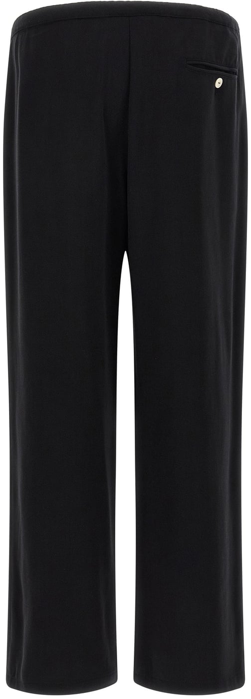 SECOND/LAYER Black Cotton-Like Casual Pants