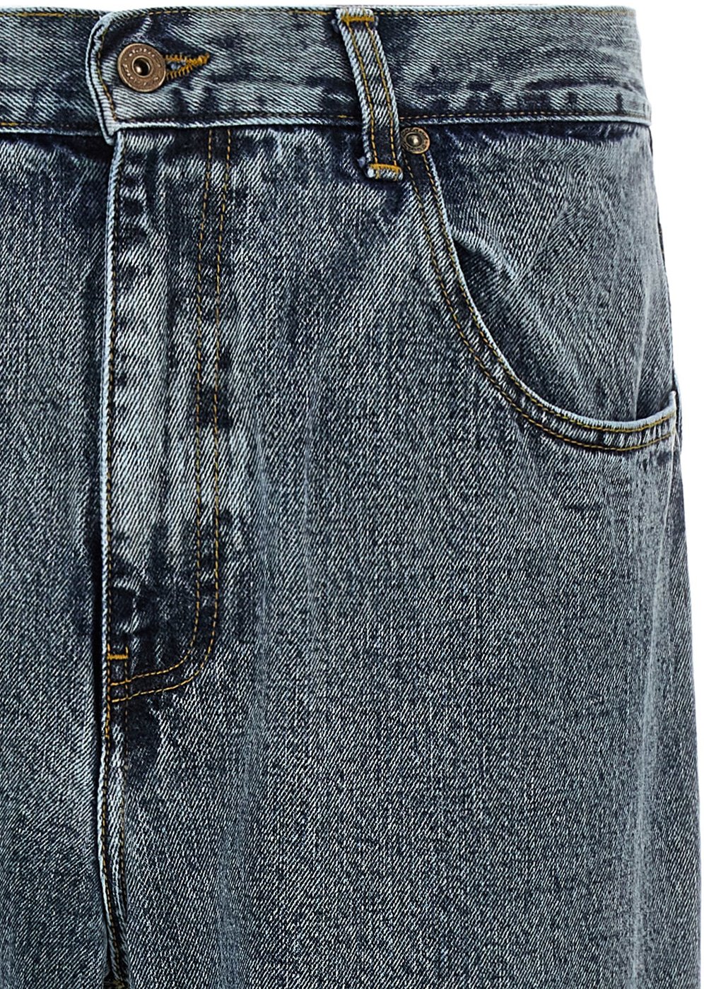 SECOND/LAYER Gray Cotton Relaxed Fit Jeans