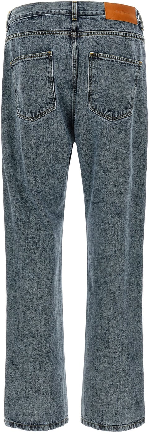 SECOND/LAYER Gray Cotton Relaxed Fit Jeans
