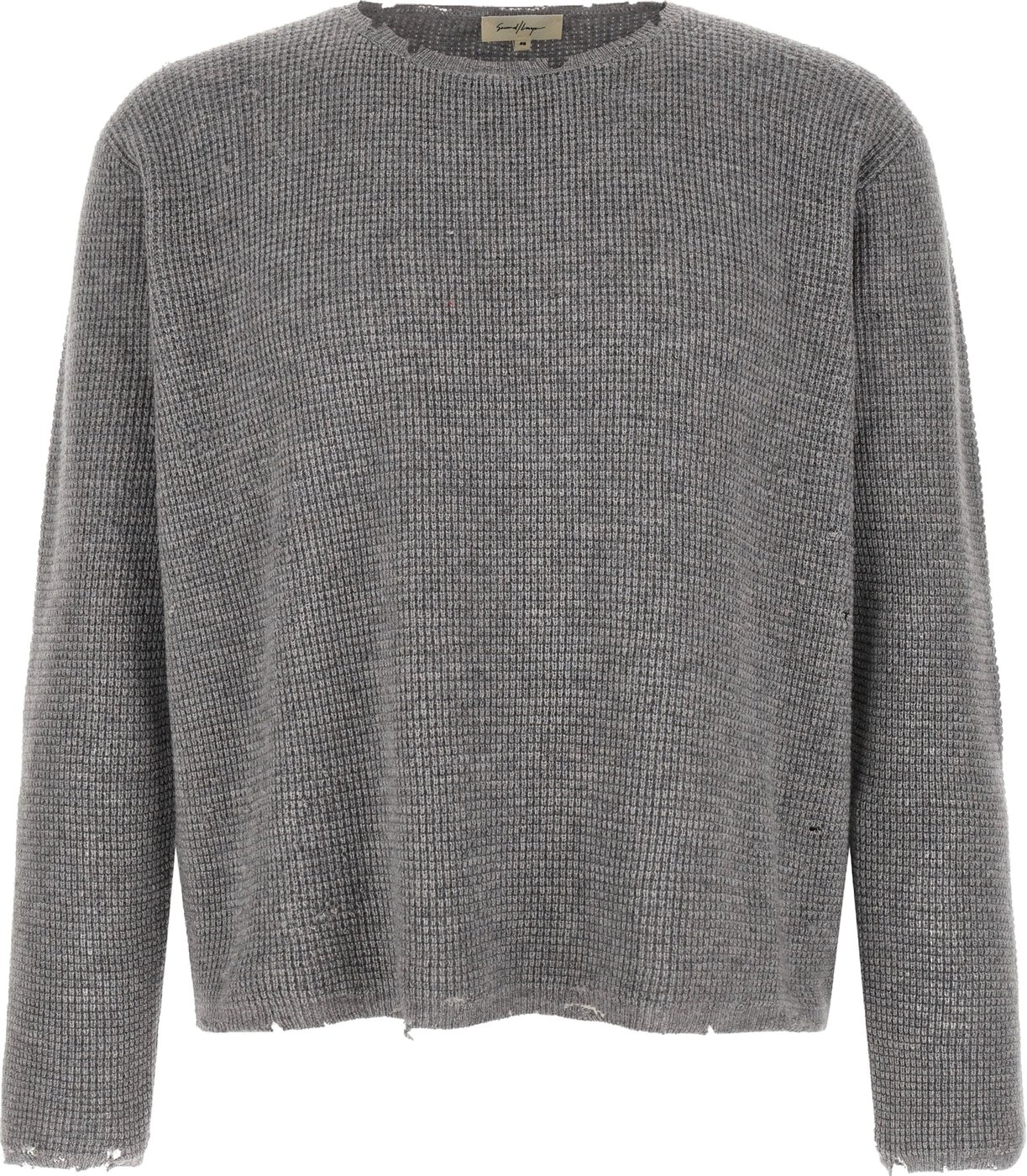 SECOND/LAYER Gray Wool Cardigan