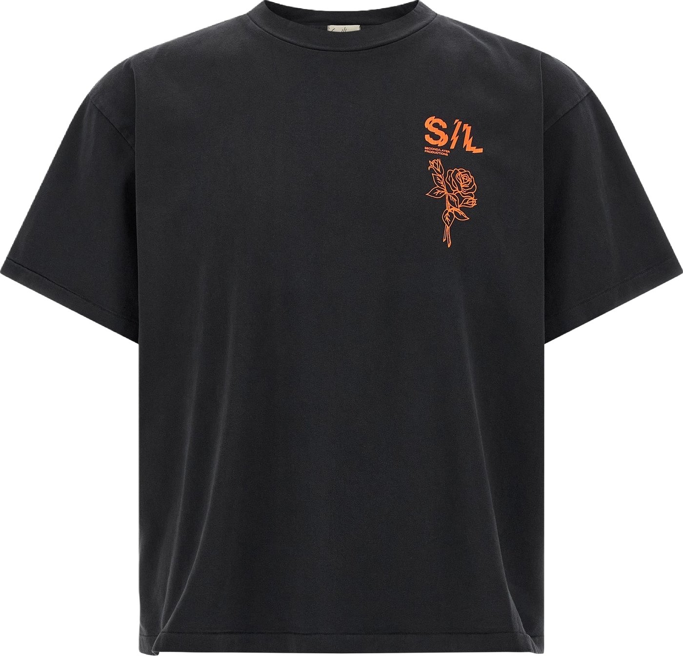 SECOND/LAYER Black Cotton T-Shirt