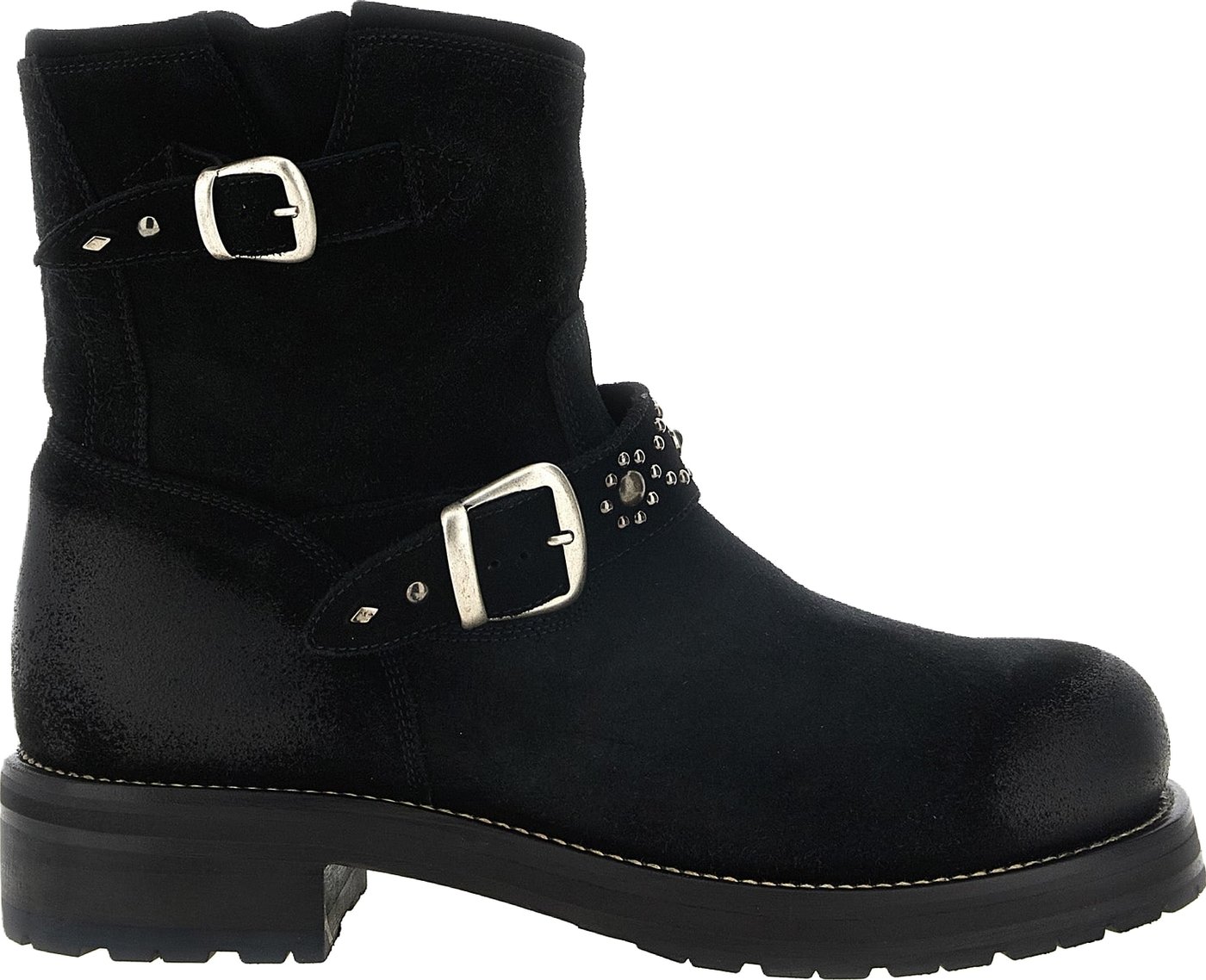 SECOND/LAYER Black Calfskin Ankle Boots