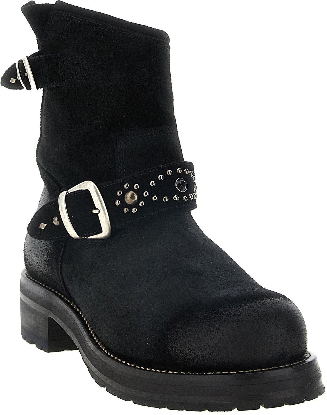 SECOND/LAYER Black Calfskin Ankle Boots