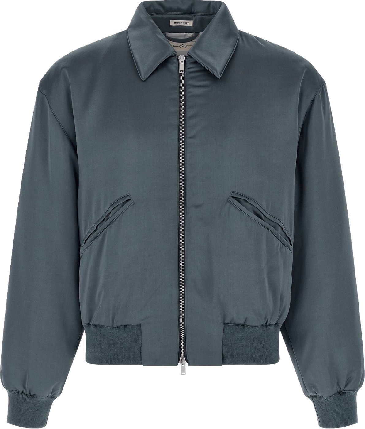 SECOND/LAYER Gray Viscose Bomber