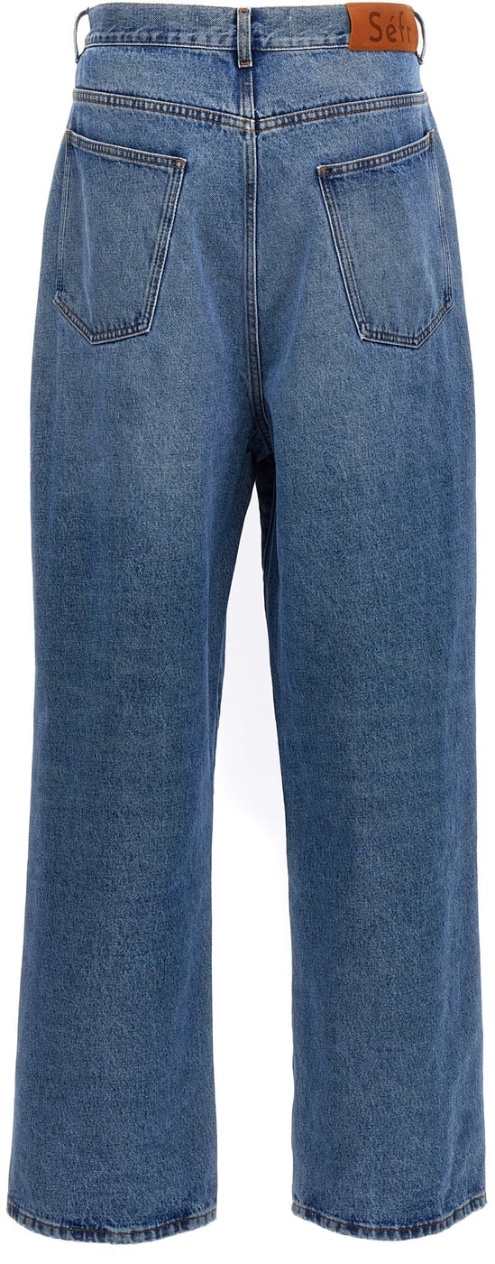 SÉFR Blue Cotton Jeans Denim