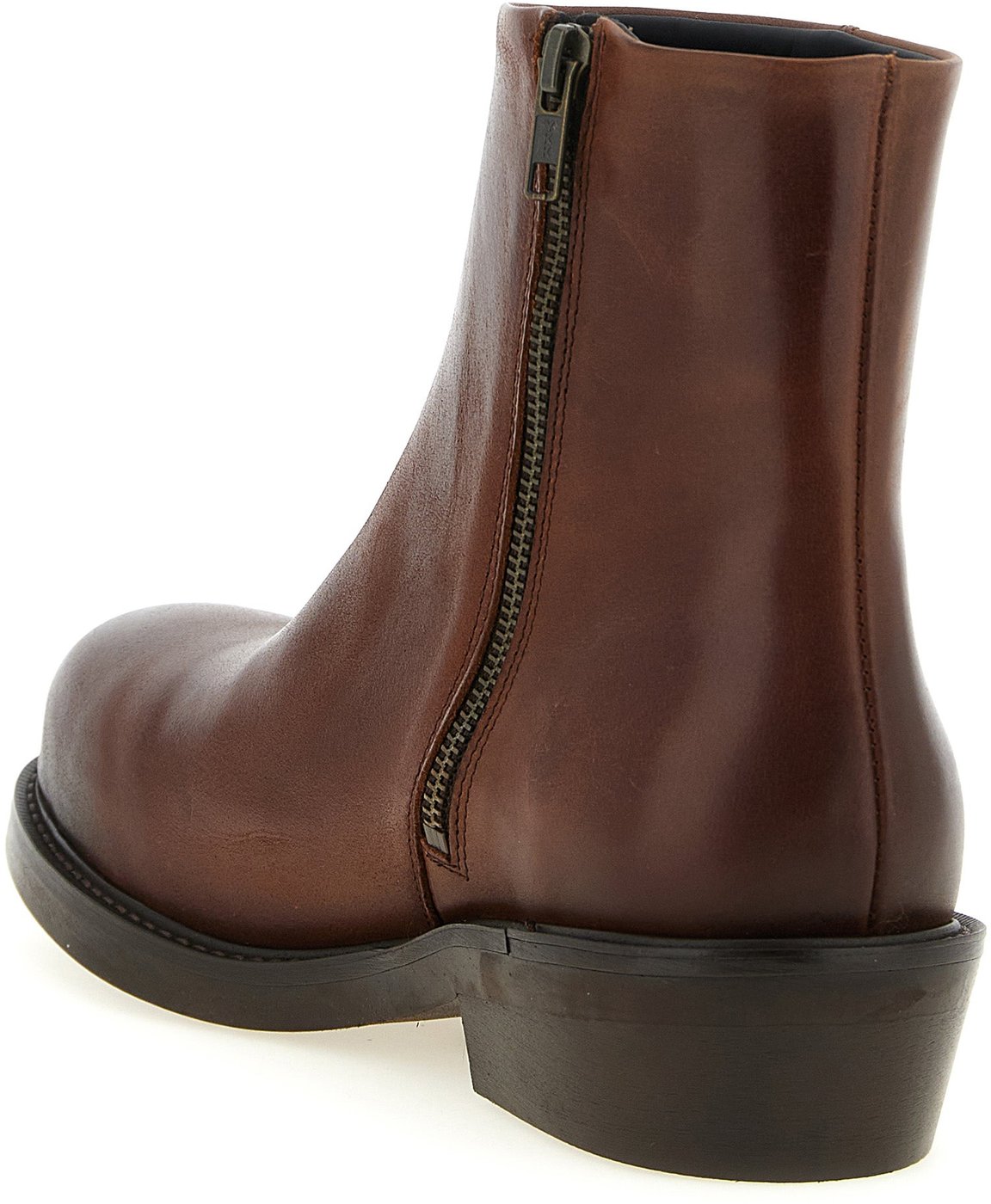 SÉFR Brown Calfskin Ankle Boots