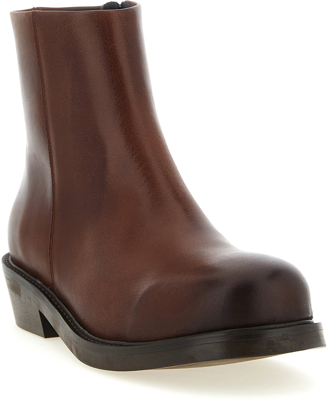 SÉFR Brown Calfskin Ankle Boots