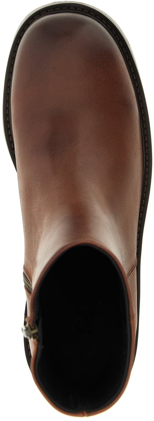 SÉFR Brown Calfskin Ankle Boots