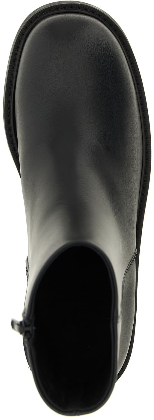 SÉFR Black Calfskin Ankle Boots