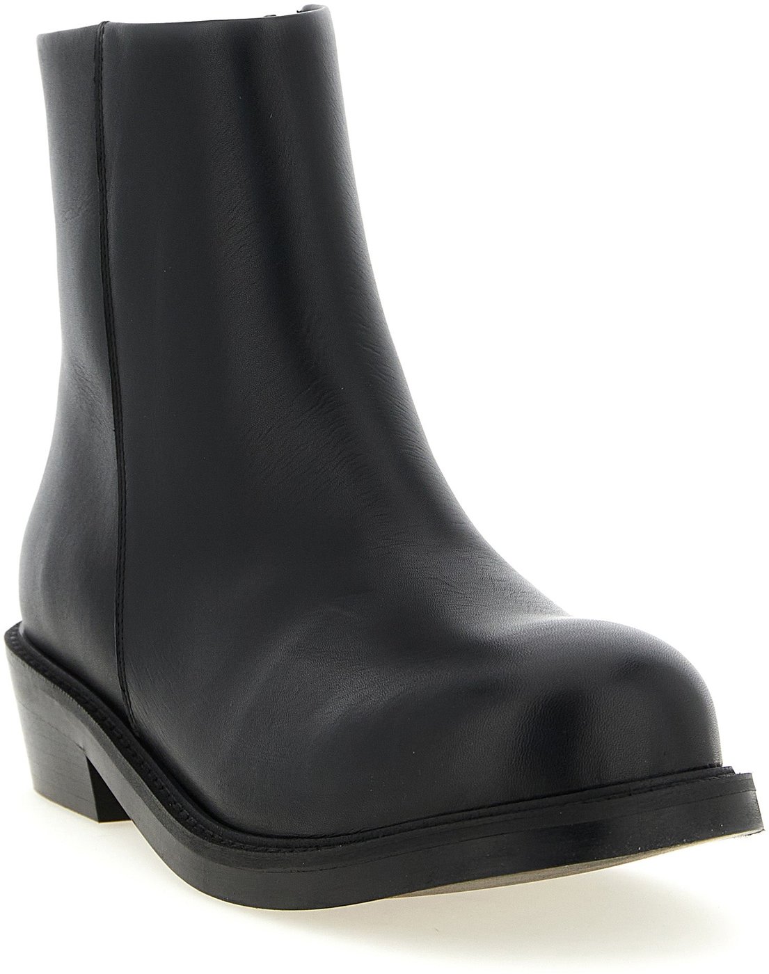 SÉFR Black Calfskin Ankle Boots