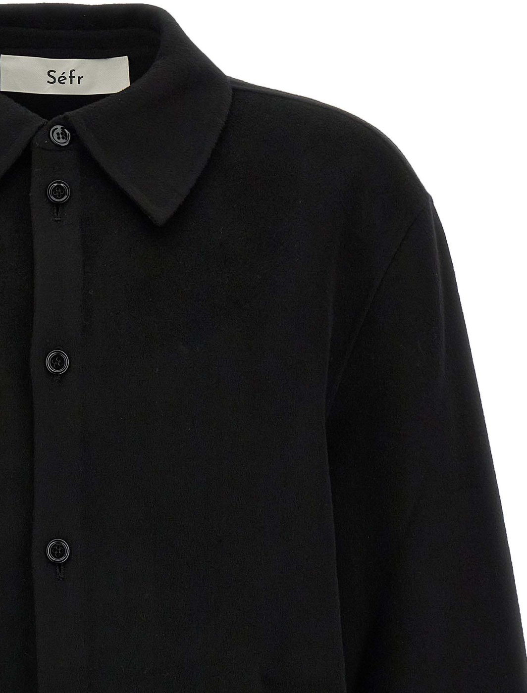 SÉFR Black Wool Blouse