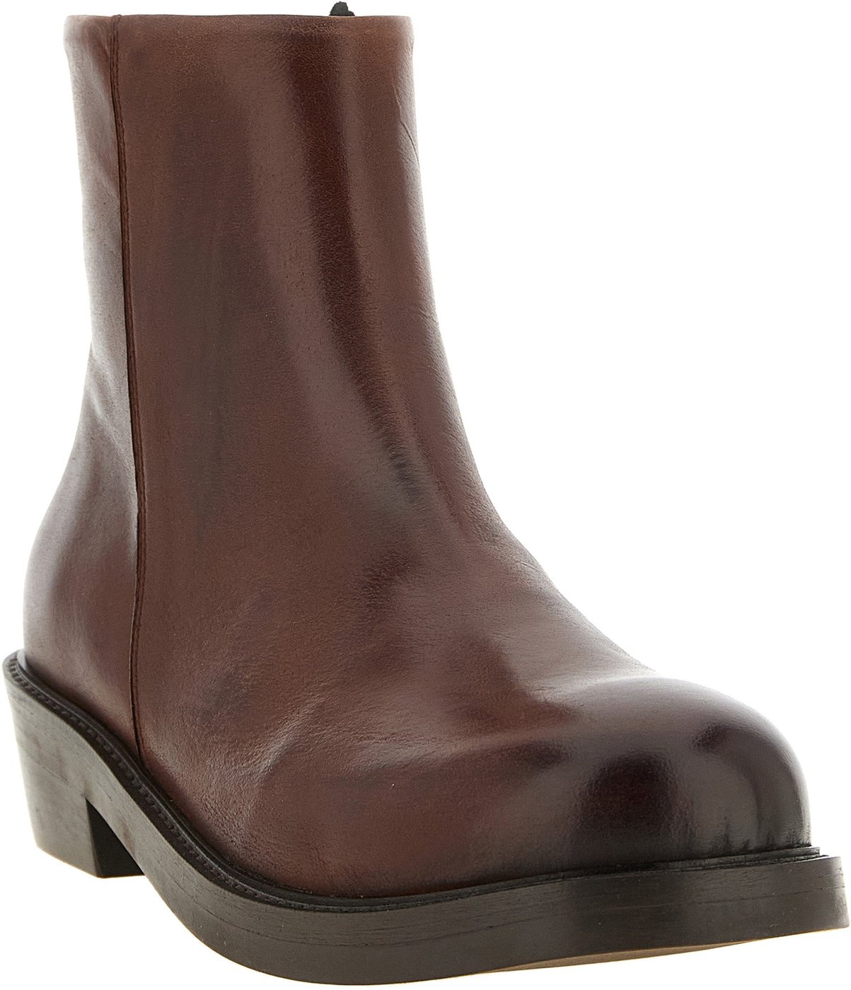 SÉFR Brown Calfskin Ankle Boots